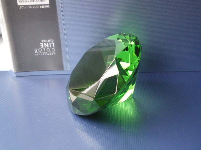 crystal diamond paperweight