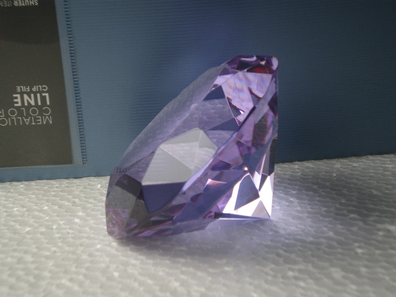 crystal diamond paperweight