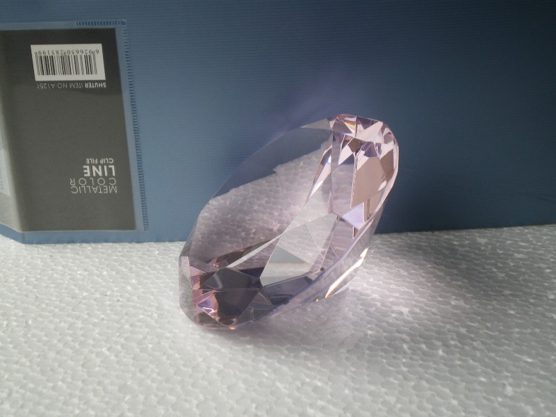 crystal diamond paperweight