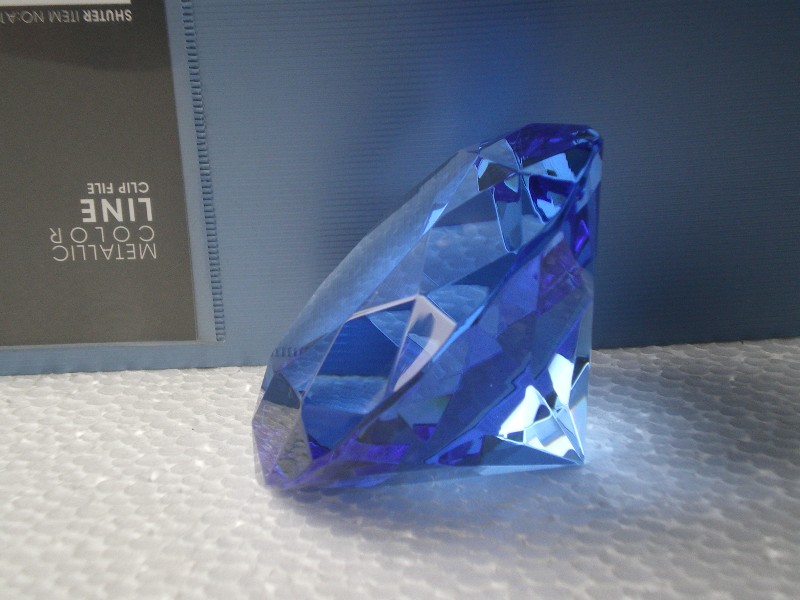 crystal diamond paperweight