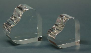 crystal heart paperweight