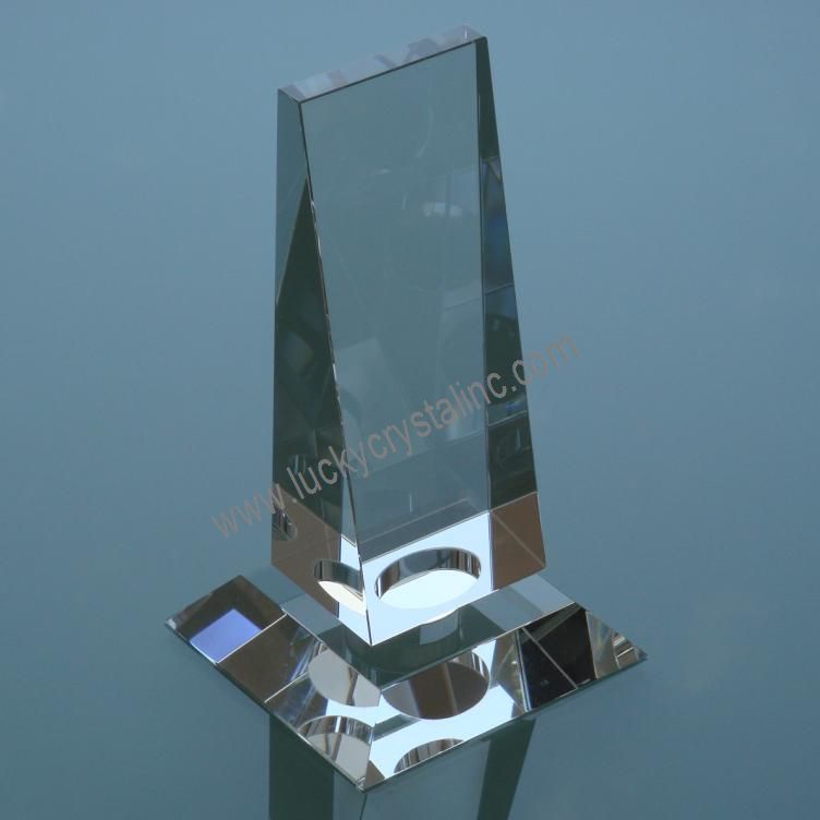 wedge glass trophy