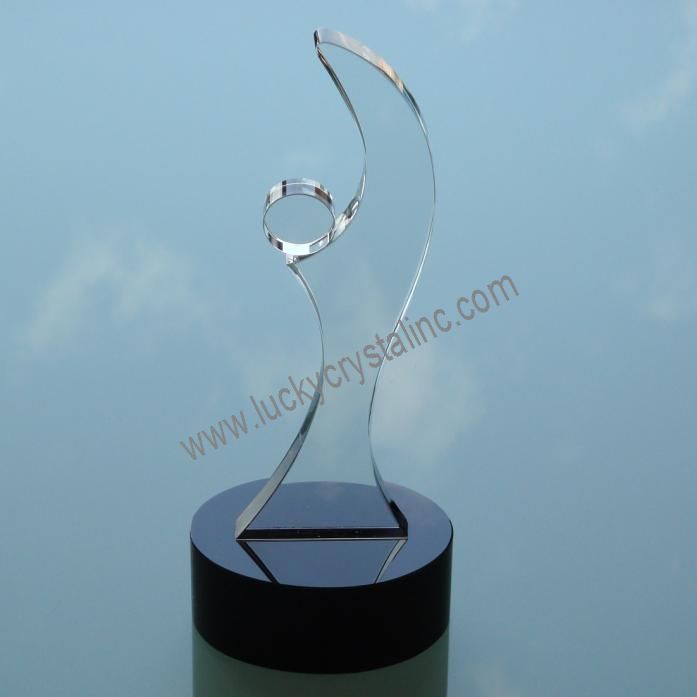 color crystal trophy