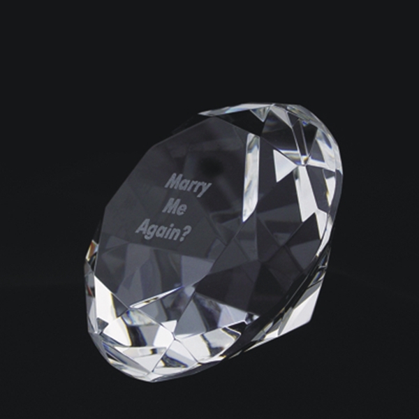 Engraved Diamond Paperweight
