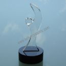 color crystal trophy